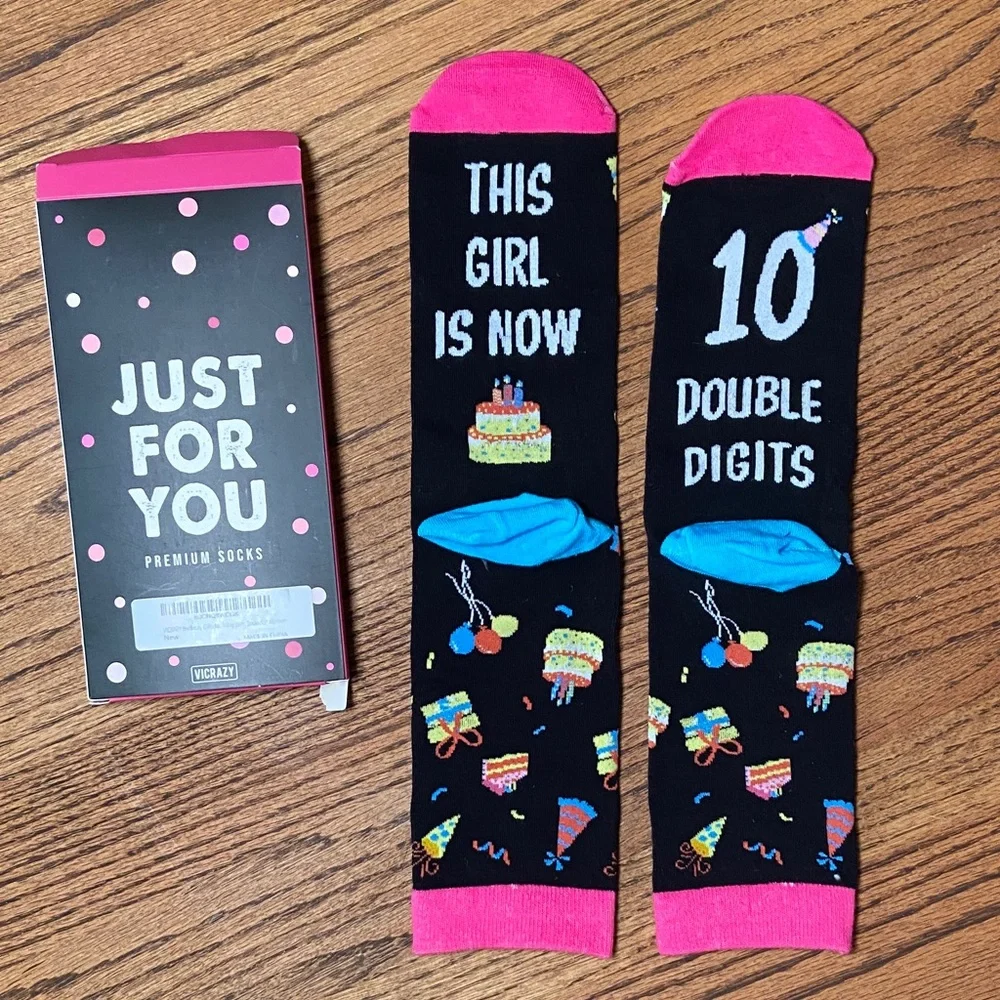 🍓$5 Pick!🍓 Amazon Kids Birthday Socks - 10th Birthday